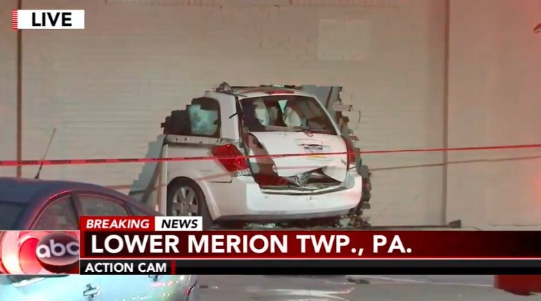 <i>WPVI</i><br/>A car crashed through the wall of a building in Lower Merion Township
