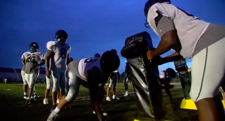 <i>WTVD</i><br/>The Saint Augustine's football team during an early morning practice