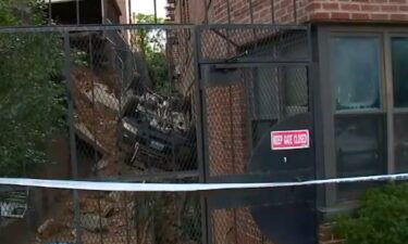 A garage in Manhattan came crashing down in the height of the storm.