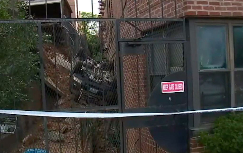 <i>WABC</i><br/>A garage in Manhattan came crashing down in the height of the storm.