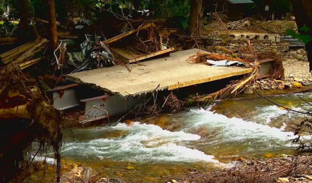 <i>WLOS</i><br/>Nonprofit Helping Haywood is shifting its focus to help repair or rebuild privately-owned bridges and roads that were damaged by flooding from Tropical Storm Fred.