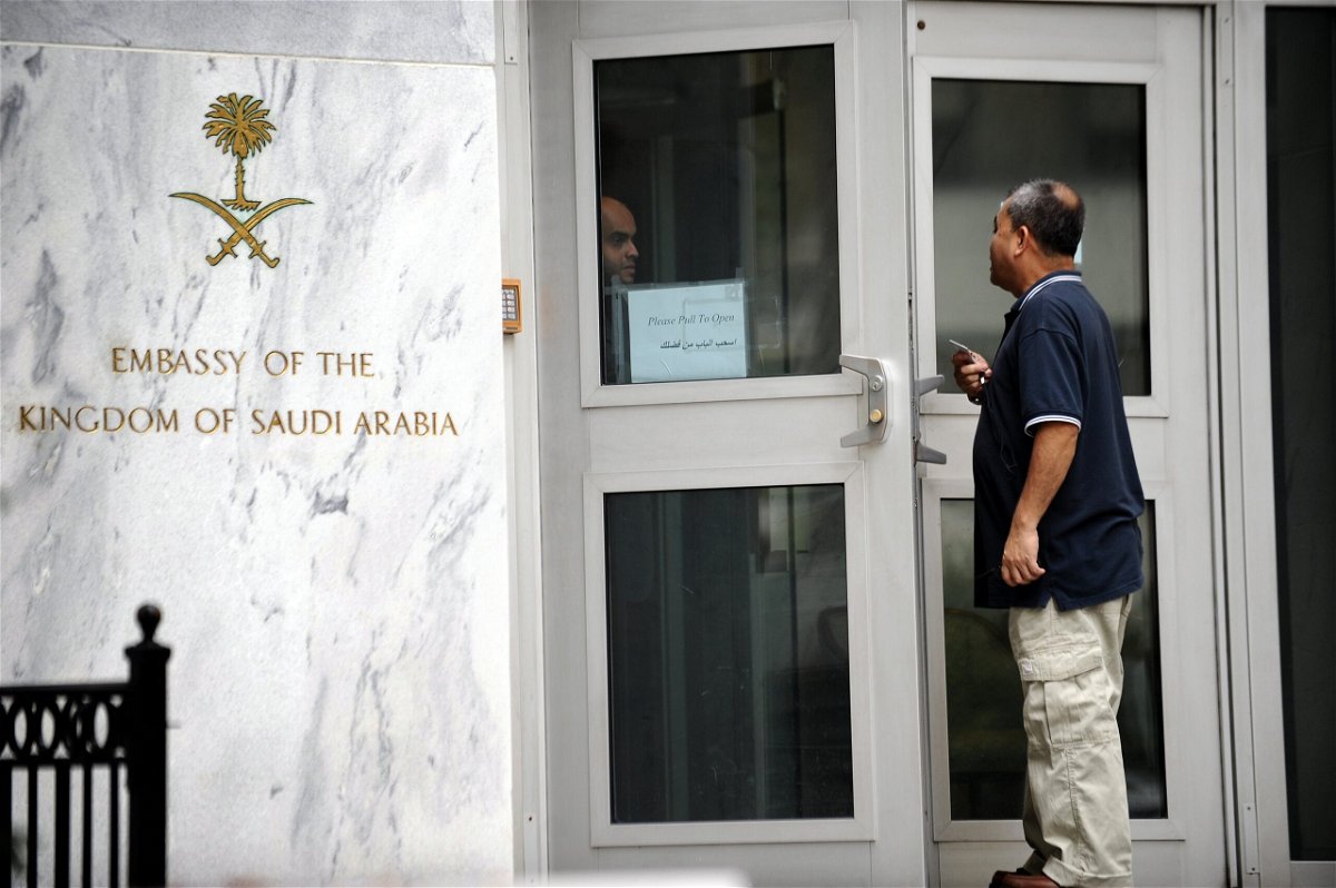 <i>Jewel Samad/AFP/Getty Images</i><br/>The Saudi embassy in Washington