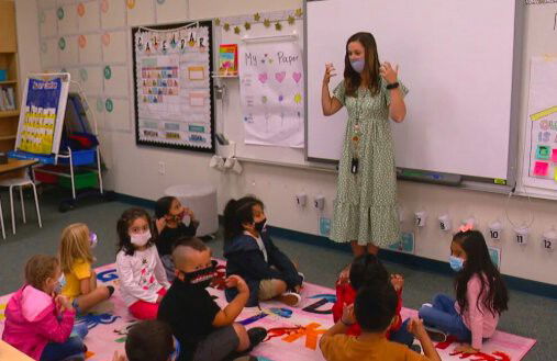 <i>WLOS</i><br/>First-year kindergarten teacher Tiffany Dorn at Sugarloaf Elementary seems like a natural