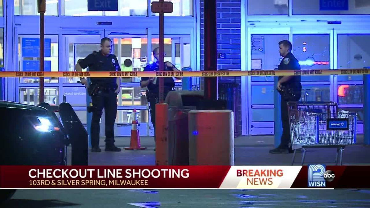 <i>WISN</i><br/>Milwaukee police are investigating a shooting in a Walmart checkout line.