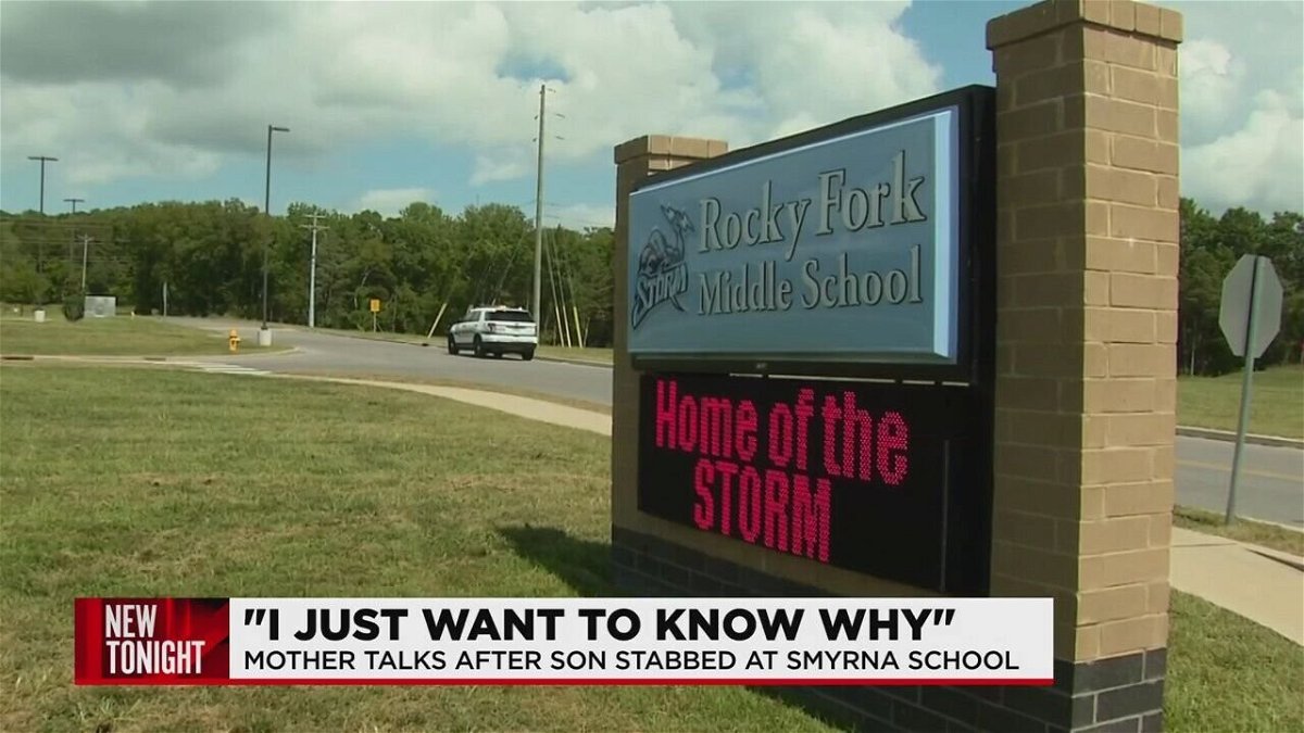 <i>WSMV</i><br/>The mother of a Midstate teen who was stabbed on school grounds is speaking up. It happened at Rocky Fork Middle School in Smyrna before classes began.