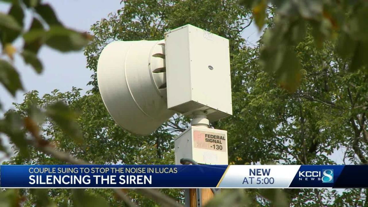 <i>KCCI</i><br/>A couple in Lucas says the daily siren that blares right across the street from their home has led to emotional turmoil and physical illness.