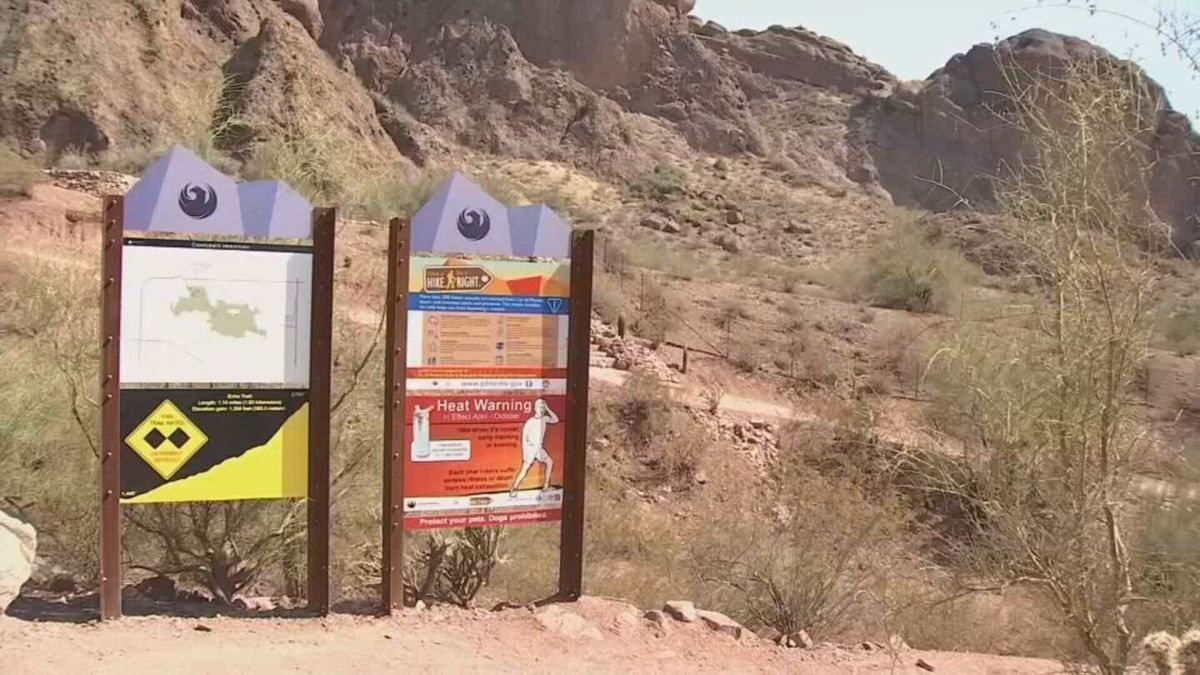 <i>KPHO</i><br/>Phoenix closed specific mountain trails when an excessive heat watch was issued and it seems to be lowering the number of rescues.