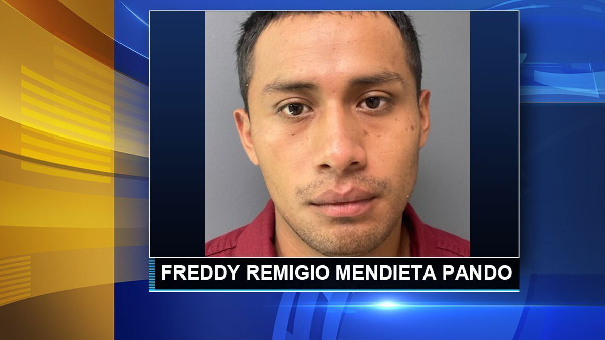 <i>Police handout via WPVI</i><br/>Freddy Remigio Mendieta Pando has been charged with murder for the death of his ex-girlfriend after he allegedly confessed to the killing and told police where to find the body.