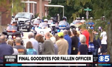 Strangers stood still to pay their respects to 22-year-old police officer Blaize Madrid-Evans who was shot and killed in the line of duty on Sept. 15th.