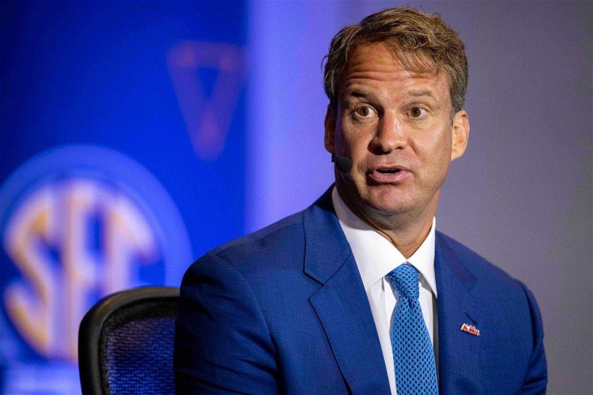 <i>Vasha Hunt/USA Today Sports/Sipa</i><br/>University of Mississippi football coach Lane Kiffin says he's tested positive for Covid-19.