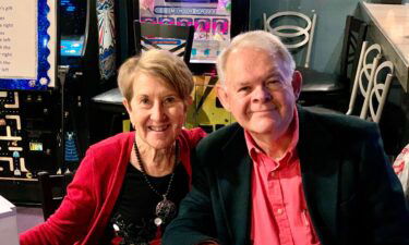 Margie and Don Varnadoe attending a December 2020 Christmas party in Brunswick