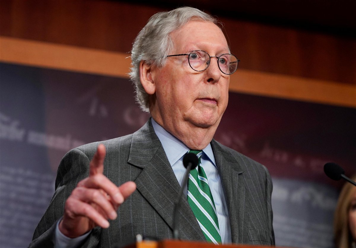 <i>Joshua Roberts/Getty Images</i><br/>Senate Minority Leader Mitch McConnell has made clear for months that Republicans will not vote to increase the federal borrowing limit.