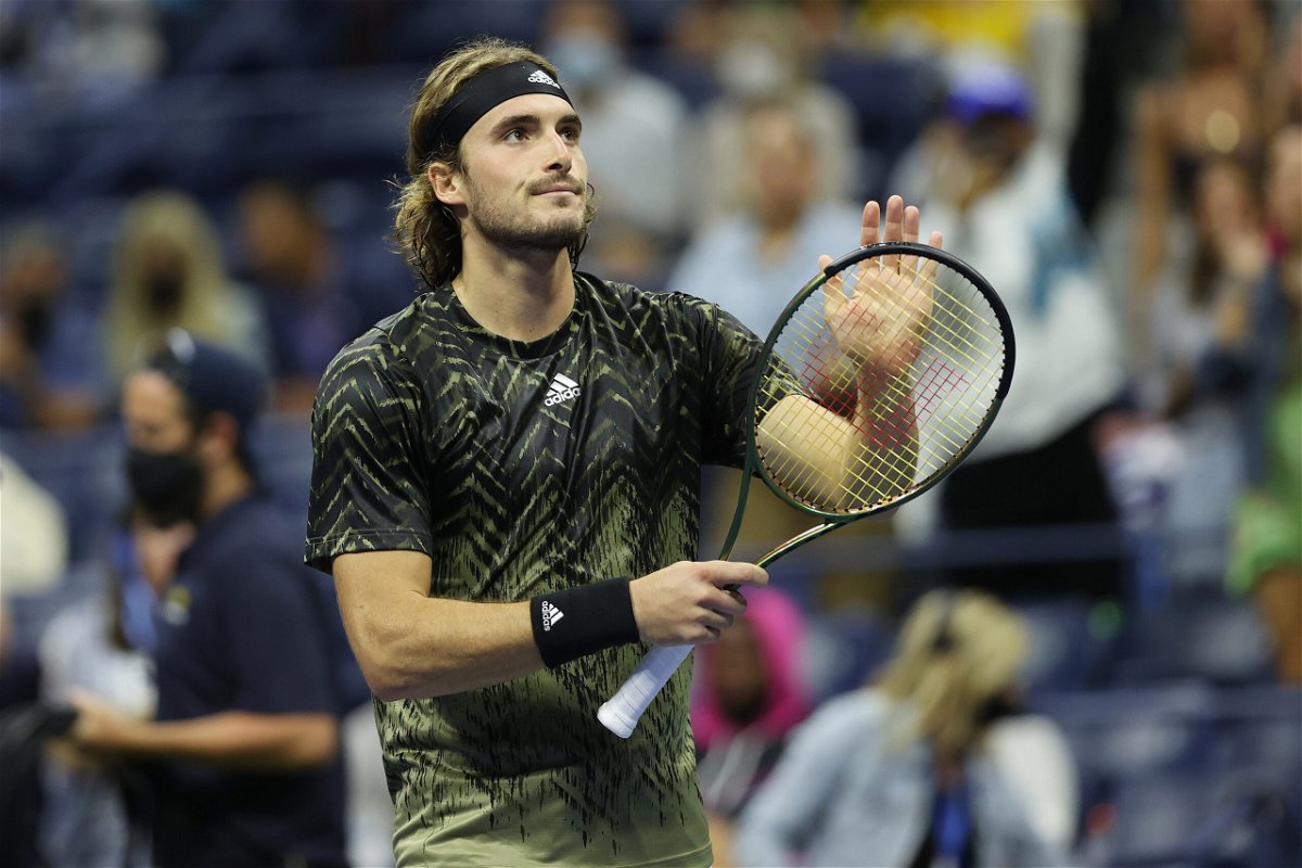 <i>Matthew Stockman/Getty Images</i><br/>Stefanos Tsitsipas is booed at the US Open after taking another lengthy toilet break. Tsitsipas here applauds the crowd after beating Adrian Mannarino.