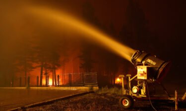 Lake Tahoe ski resorts near the Caldor Fire in Northern California are helping firefighter crews hold off the flames