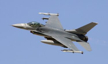 A small aircraft was intercepted over the Hudson River Tuesday by an F-16 fighter jet similar to the one shown in this library photo.