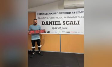 Daniel Scali with chronic pain shatters the men's world record by holding an abdominal plank position for over 9 hours.