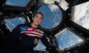 NASA astronaut Chris Cassidy is shown in the International Space Station cupola