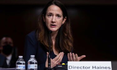 Director of National Intelligence Avril Haines testifies during a Senate Armed Services Hearing to examine worldwide threats on Capitol Hill