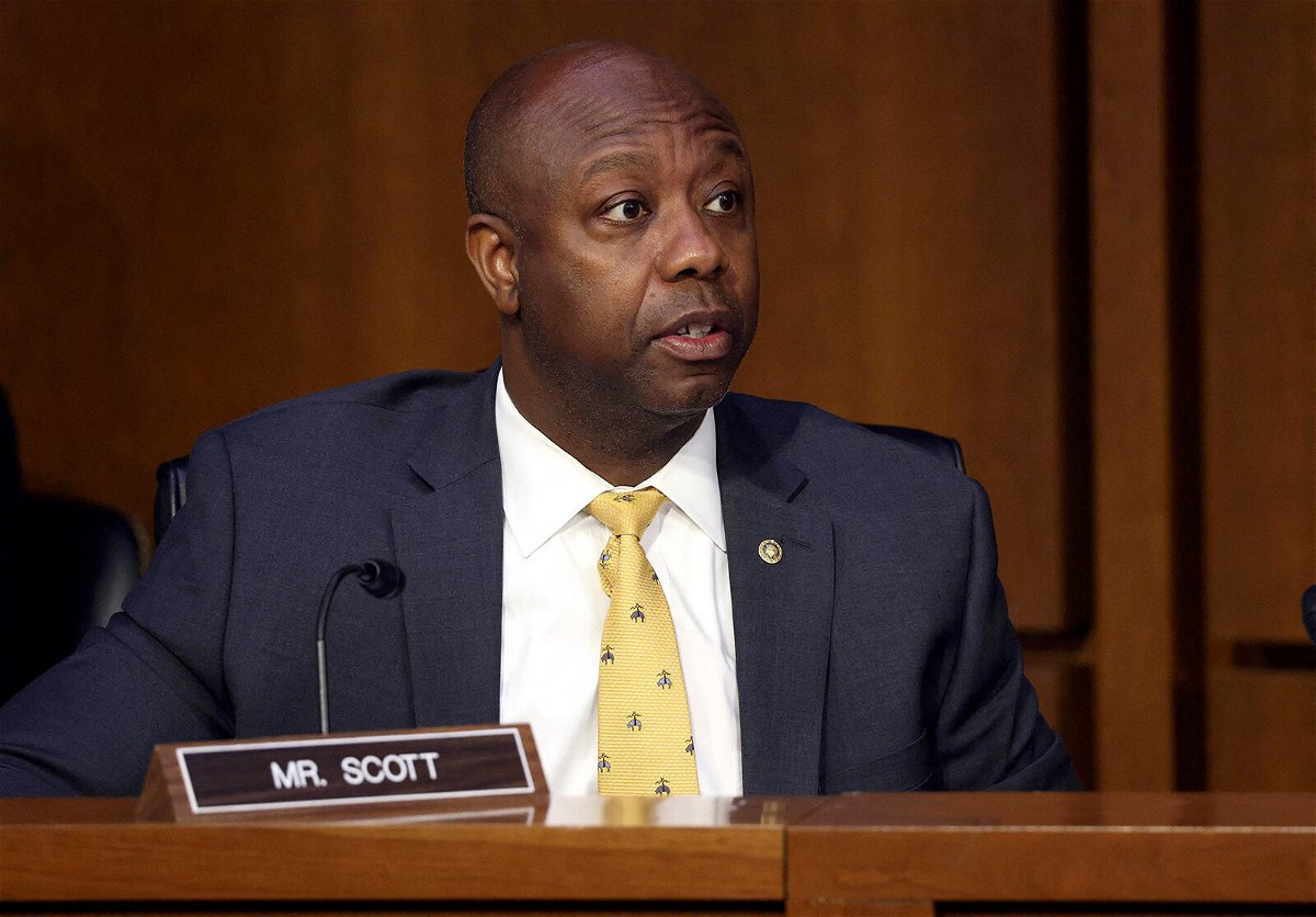 <i>Kevin Dietsch/AFP/Getty Images</i><br/>Republican Sen. Tim Scott of South Carolina is pictured.