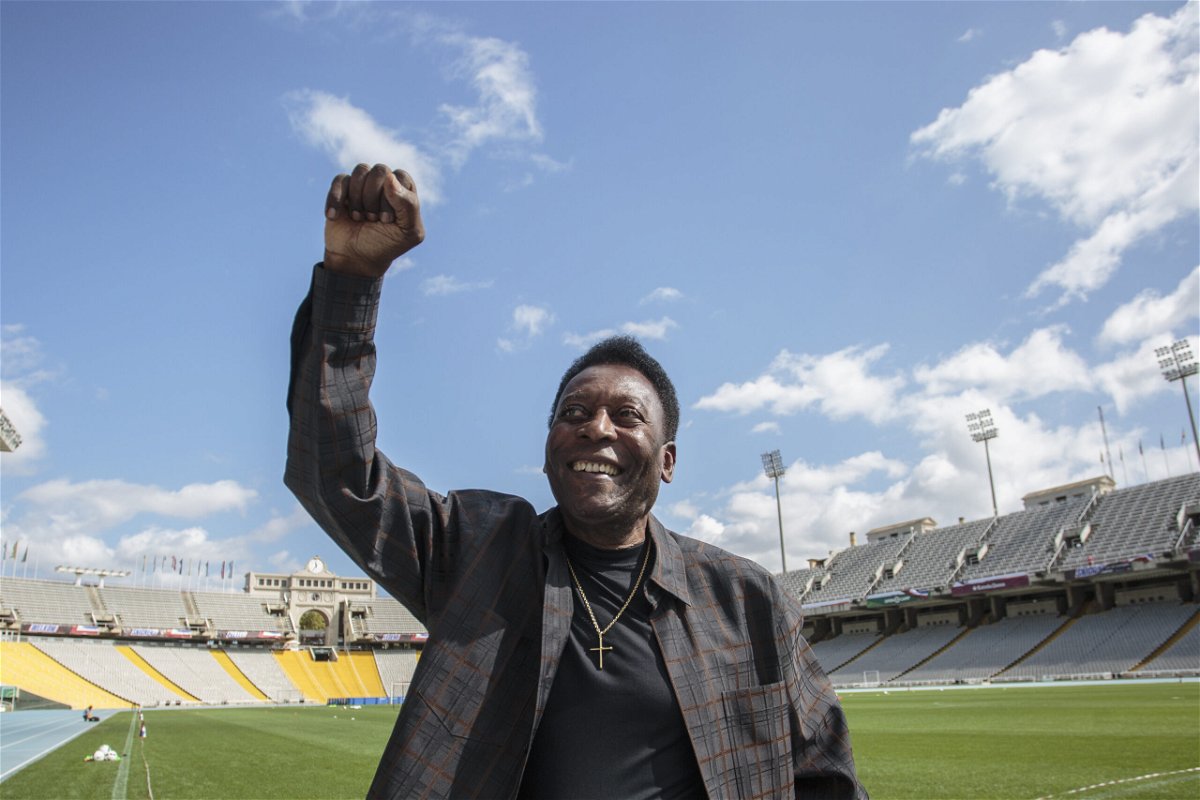 <i>Xavi Torrent/Getty Images Europe</i><br/>Pele visiting the Olympic Stadium in Barcelona on September 2