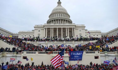 US President Donald Trumps supporters gather outside the Capitol building in Washington D.C.