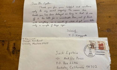 Jack Epstein discovered the letters last month while he was cleaning out his attic.