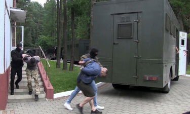 In this file photo taken from video released by Belarusian KGB