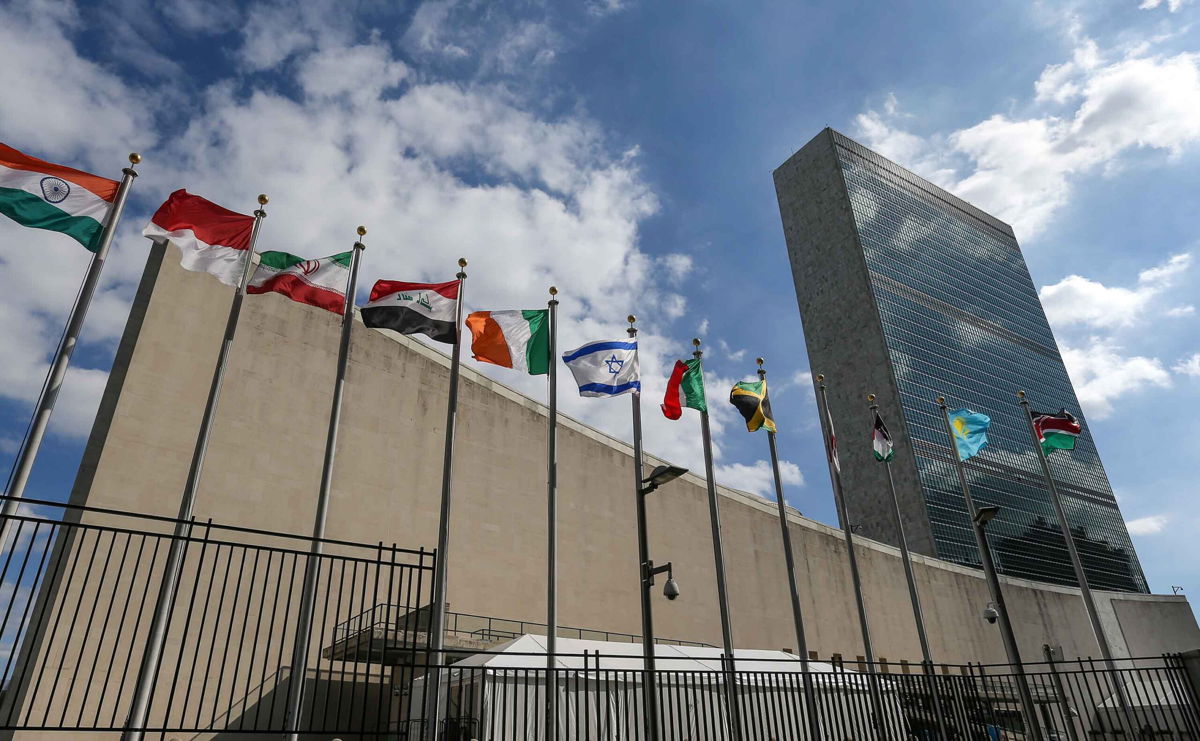 <i>Valery Sharifulin/TASS via Getty Images</i><br/>A view of the UN headquarters ahead of the 71st session of the United General Assembly.