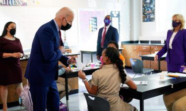 President Joe Biden and first lady Jill Biden tour Brookland Middle School