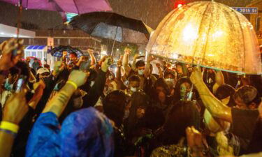 A state patrol officer believes the "vast majority" of the Minnesota State Patrol manually deleted emails and text messages following the George Floyd protests in Minneapolis. Protesters are seen here near where George Floyd died.