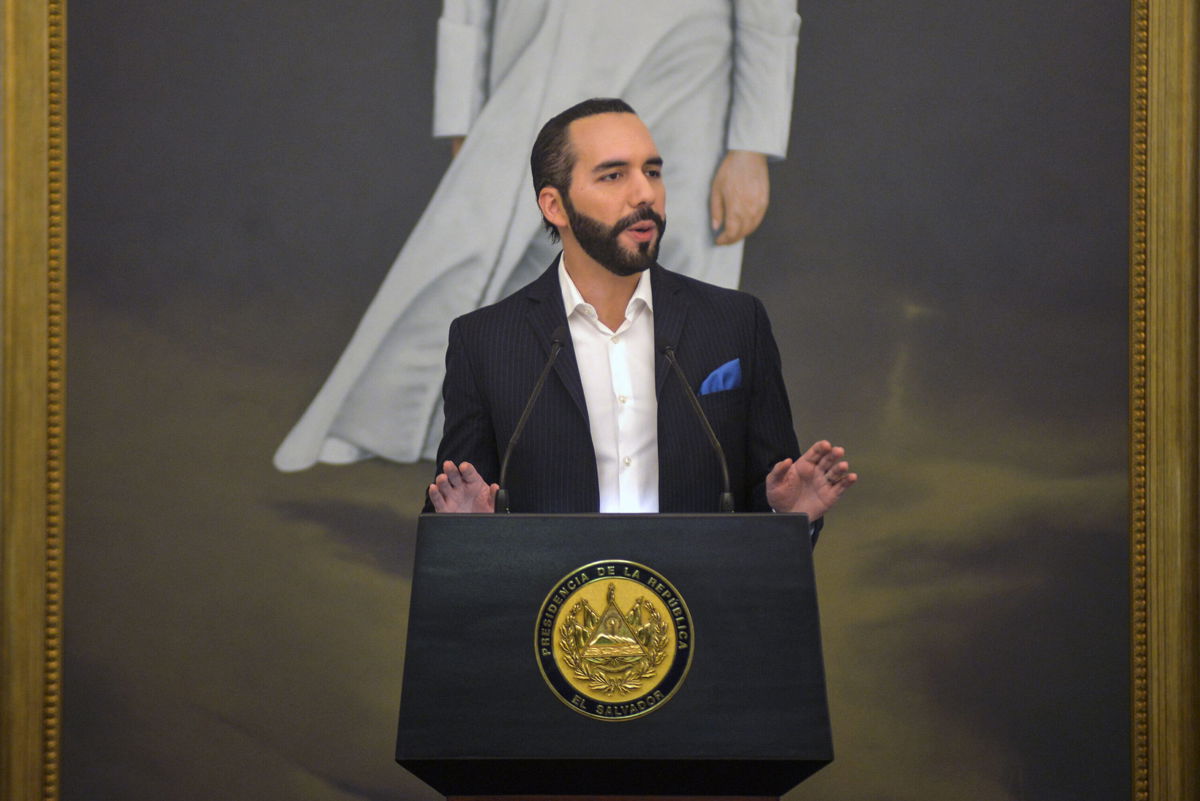 <i>Aphotografia/Getty Images</i><br/>El Salvador became the first country to adopt bitcoin as a national currency on Tuesday. Pictured is President of El Salvador Nayib Bukele on May 25