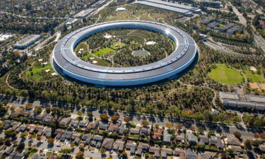 Apple is expected to unveil its new iPhone 13 at a flashy event on Tuesday. Pictured is the Apple Park campus in Cupertino
