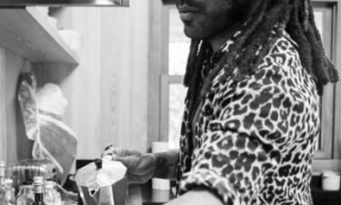Lenny Kravitz treated fans to a sexy selfie in his kitchen where he was making coffee.