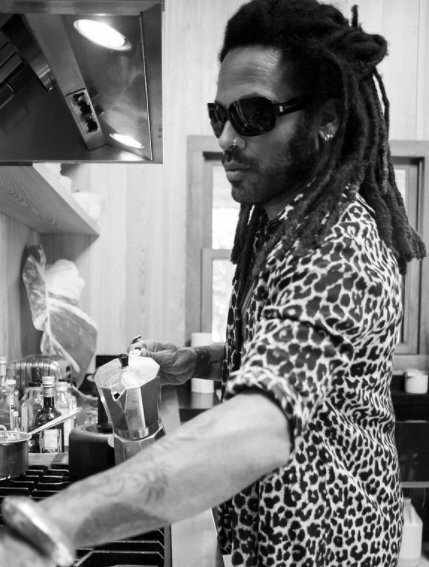 <i>Lenny Kravitz/Instagram</i><br/>Lenny Kravitz treated fans to a sexy selfie in his kitchen where he was making coffee.
