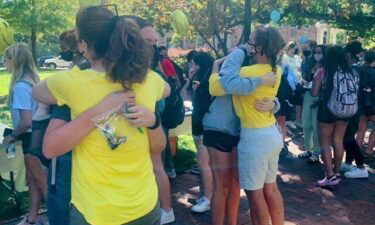 Parents gathered on the University of North Carolina at Chapel Hill campus Thursday to show their support for students after a challenging week.