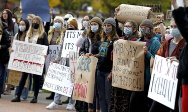 About 150 students rallied in front of Main Hall on Oct. 15 and called for the University of Montana to fire computer science professor Rob Smith — or for him to resign.