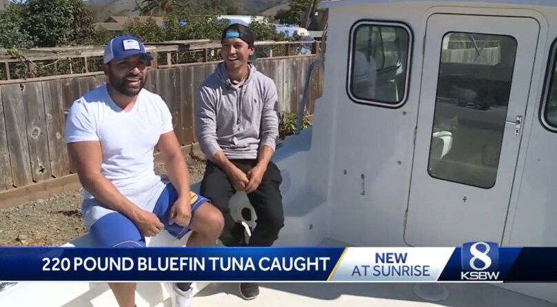 <i>KSBW</i><br/>Carlos Morales (left) and Arthur Melgoza (right) on their fishing boat in Monterey