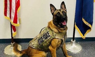 A K9 with the Indiana State Police has received a bullet and stab protective vest thanks to a donation from a nonprofit organization. Indiana State Police K9 Barker received a bullet and stab protective vest thanks to a Vested Interest in K9s
