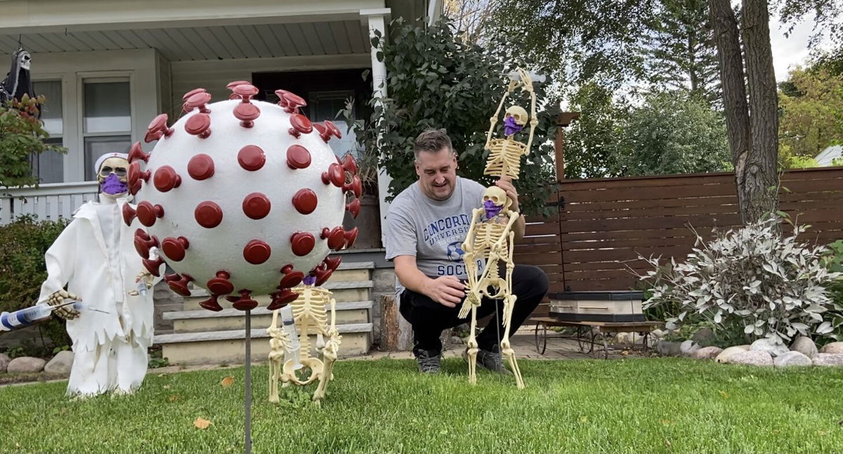 <i>WDJT</i><br/>A Grafton nurse practitioner and the nine skeletons on his front lawn have a message for passers-by