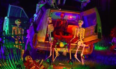 A Norwood family has created a spooky Halloween display to get their neighborhood in the spirit for spooky season.