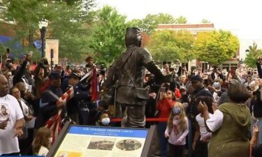 The statue dedication concluded three days of education and celebration of black troops during the Civil War.