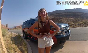 Bodycam footage from the Moab Police Department shows Gabby Petito while speaking with officers.