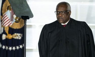 Justice Clarence Thomas at the White House on Monday