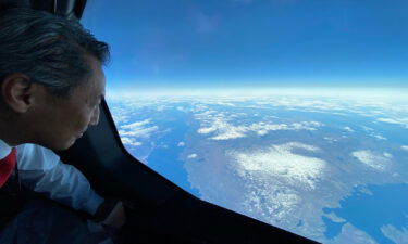 People on board QF14 were able to experience scenic views of Antarctica.