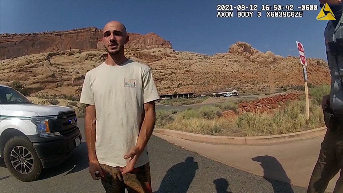 Bodycam footage from the Moab Police Department that shows them talking with Brian Laundrie is seen.