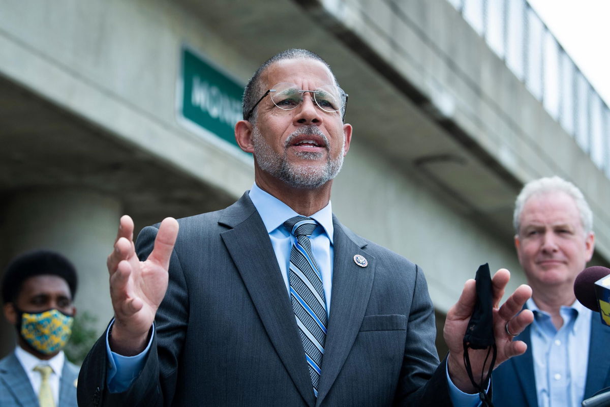 <i>Tom Williams/CQ Roll Call/AP</i><br/>Democratic Rep. Anthony Brown announced Monday that he will run for Maryland attorney general in 2022.  Brown is shown here at a news conference with fellow members of the Maryland congressional delegation in Baltimore in May.