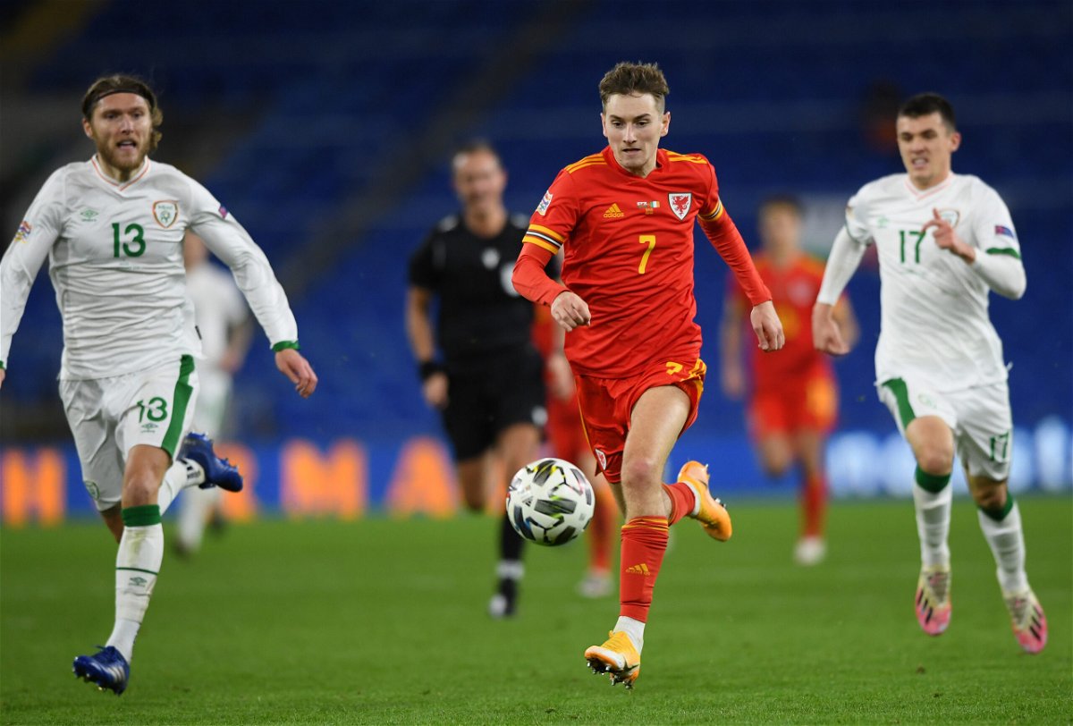 <i>Stu Forster/Getty Images Europe/Getty Images</i><br/>Wales international David Brooks has revealed he's been diagnosed with stage two Hodgkin Lymphoma. Brooks (c) is shown here in action during for Wales on November 15