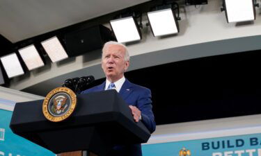 President Joe Biden speaks about the September jobs report