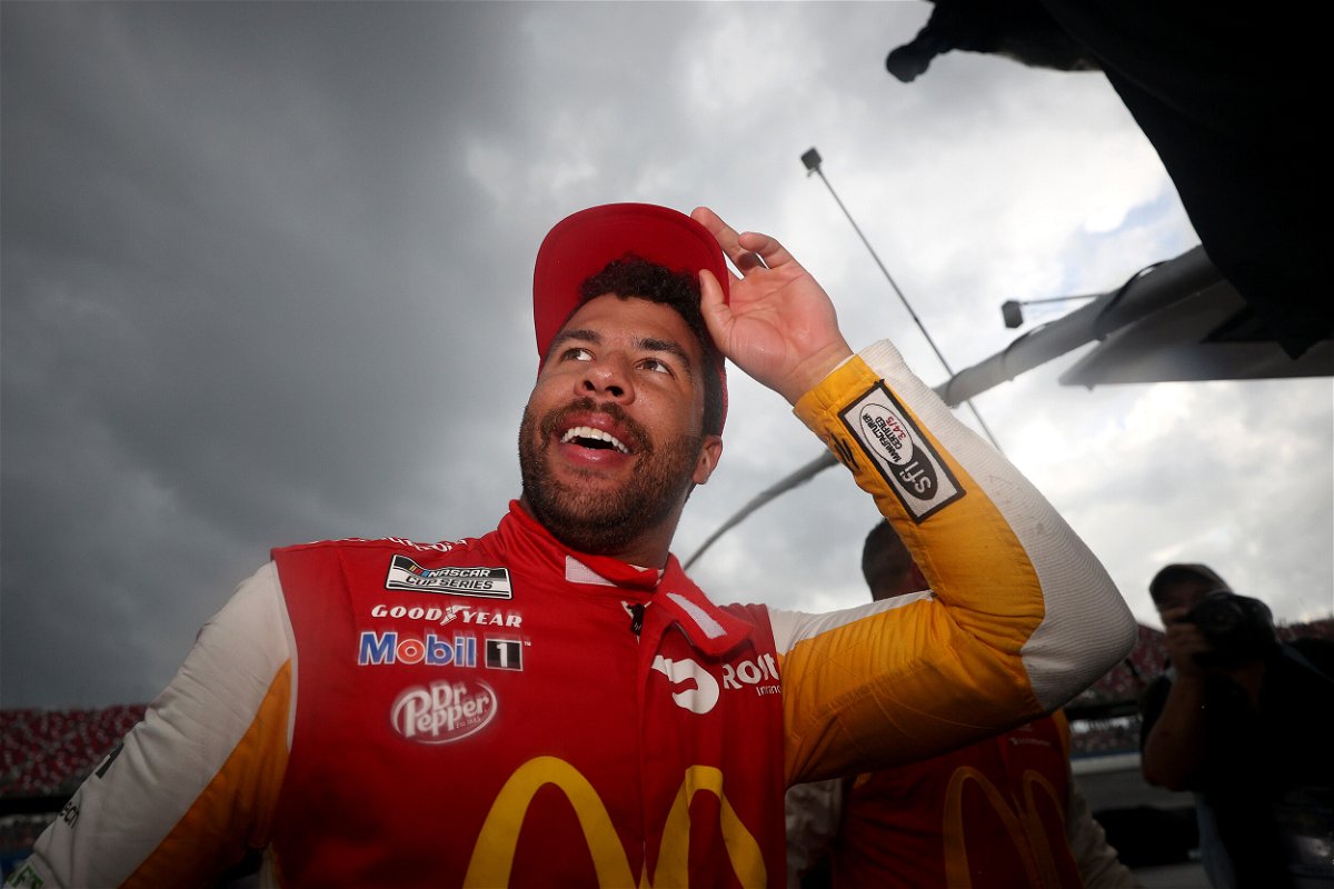 <i>Chris Graythen/Getty Images</i><br/>Bubba Wallace on Monday became the second Black driver to win NASCAR's Cup Series race.
