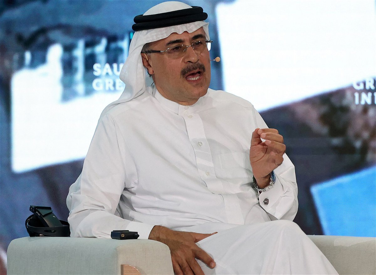 <i>Fayez Nureldine/AFP/Getty Images</i><br/>President and CEO of Saudi Aramco Amin Nasser on October 23 said the country aims to acheive net zero carbon emissions by 2060.